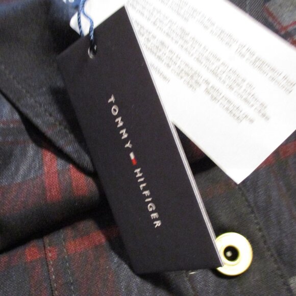 Tommy Hilfiger NEW Woman Small Petite Black Red Button Up Long Sleeve Jacket - Picture 9 of 11